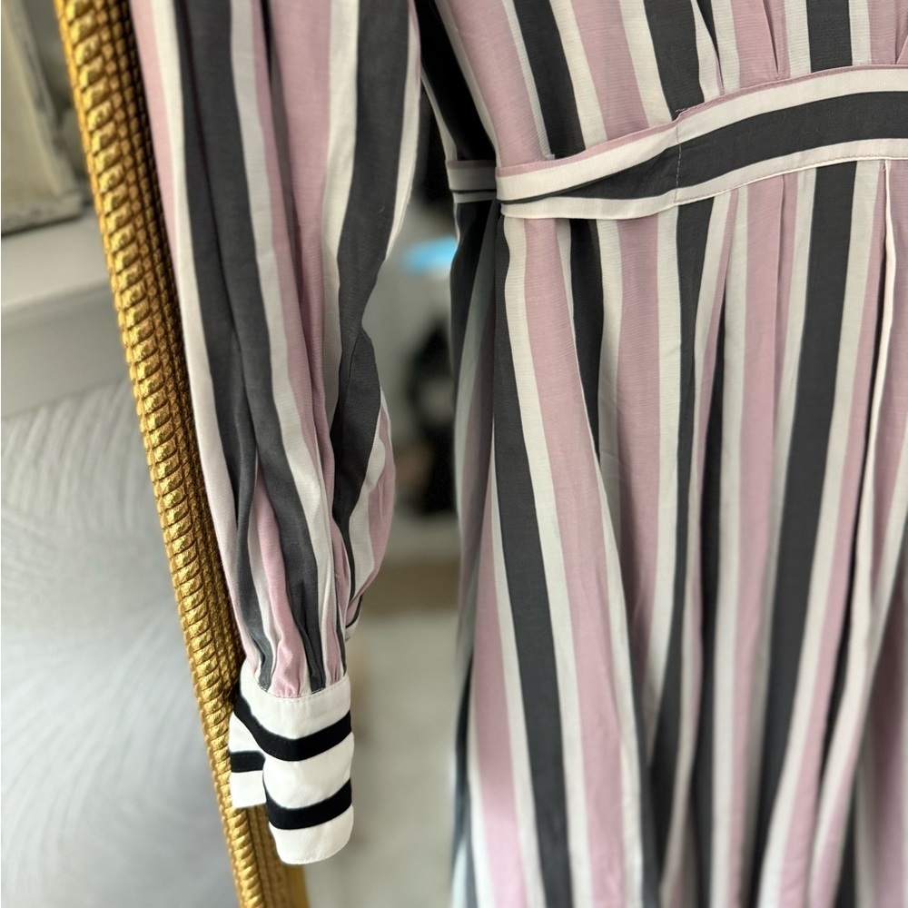 Current Air Pink and Black Striped Long Sleeve Dress - Picture 3 of 10